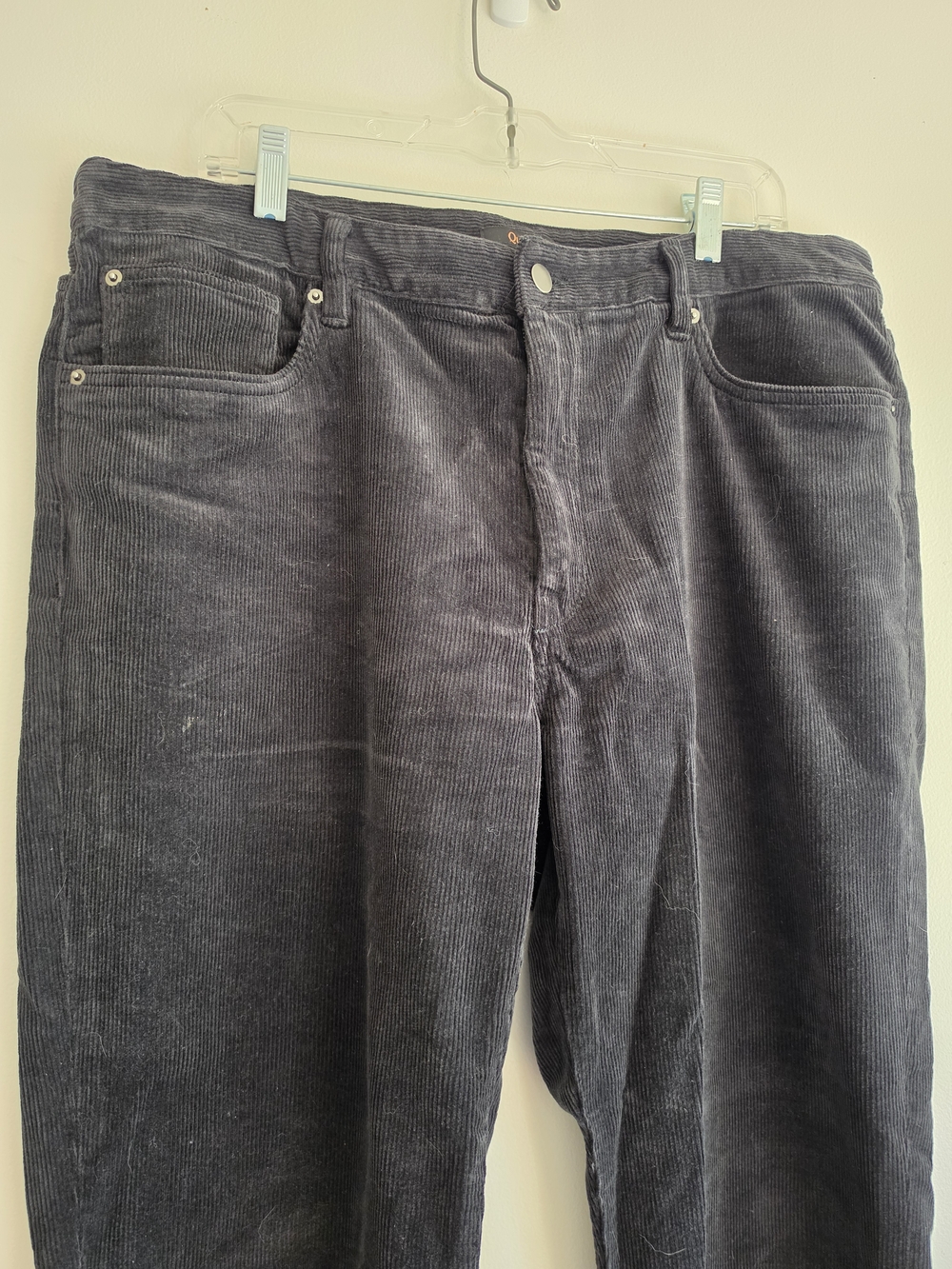 Quince Men's Organic Cotton Stretch Corduroy Pants Black 5 Pocket 36x32 - Picture 4 of 10